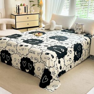 White And Black Mix Color Bedsheet