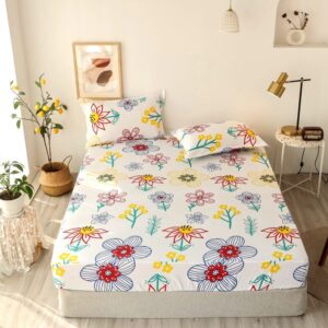 Flower Print Bedsheet Set